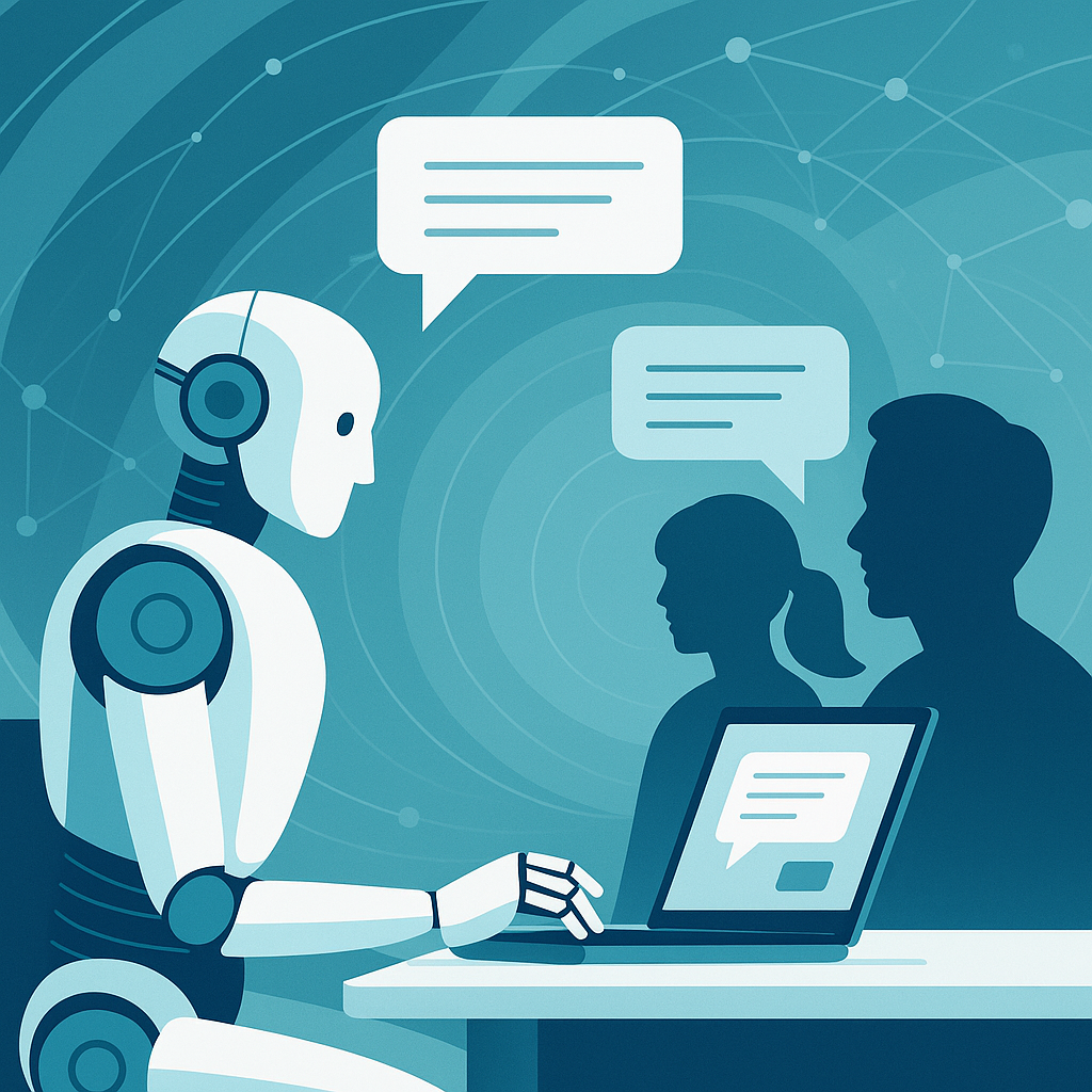 AI agents working autonomously illustration