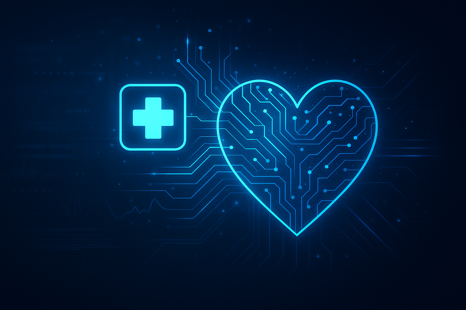 AI healthcare and diagnostics illustration